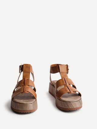 Tori Tan Gladiator Flatform Sandals