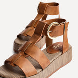 Tori Tan Gladiator Flatform Sandals