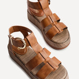 Tori Tan Gladiator Flatform Sandals