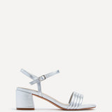 Toronto Silver Faux Leather Heeled Sandals