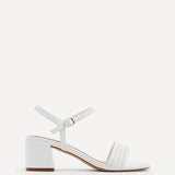 Toronto White Faux Leather Heeled Sandals