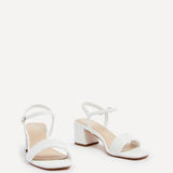 Toronto White Faux Leather Heeled Sandals