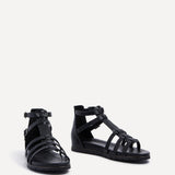 Tour Black Gladiator T-Bar Sandals
