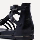 Tour Black Gladiator T-Bar Sandals