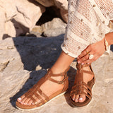 Tour Tan Gladiator T-Bar Sandals