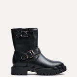 Trinity Black Biker Style Boots