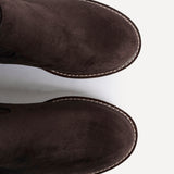 Trish Brown Faux Suede Wedged Ankle Boots