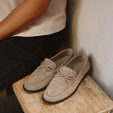 Truly Taupe Faux Suede Loafers