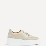 Twiggy Nude Faux Leather Trainers