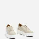 Twiggy Nude Faux Leather Trainers