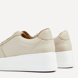 Twiggy Nude Faux Leather Trainers