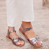 Twirl Wide Fit Pewter Sandals
