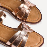 Twirl Wide Fit Rose Gold Sandals