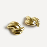 Twisted Gold Knot Stud Earrings