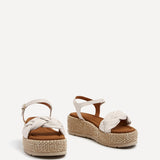 Twist Faux Nubuck Raffia Platform Sandals