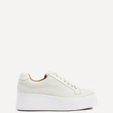Twyla Cream Faux Leather Trainers