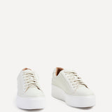 Twyla Cream Faux Leather Trainers