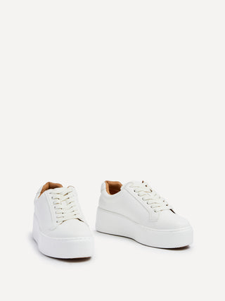 Twyla White Faux Leather Trainers