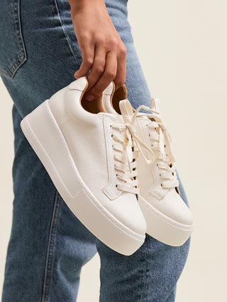 Twyla White Faux Leather Trainers