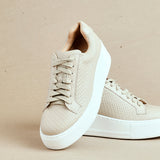 Twyla Mocha Faux Leather Trainers