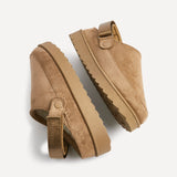 Teddy Chestnut Faux Fur Clogs