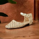 Suki Gold Woven Sandals