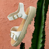 Comet White Chunky Sandals