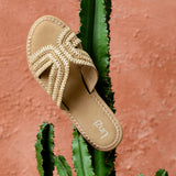 Solar Nude Flat Slider Sandals