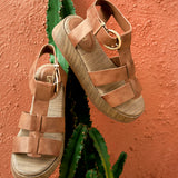 Tori Tan Gladiator Flatform Sandals
