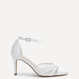 Tianey Wide Fit Bridal Ivory Mesh Court Heels