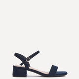 Tillie Navy Faux Suede Low Heels