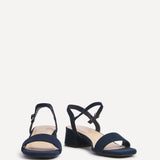 Tillie Navy Faux Suede Low Heels