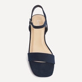 Tillie Navy Faux Suede Low Heels