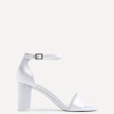 Unite Bridal Ivory Satin Heeled Sandals