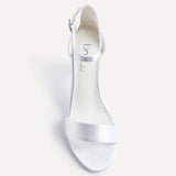 Unite Bridal Ivory Satin Heeled Sandals