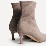 Upgrade Mocha Faux Suede Kitten Heel Sock Boots