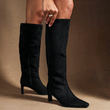 Uptown Black Long Boots