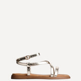 Valor Gold Strappy Flat Sandals