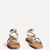Valor Gold Strappy Flat Sandals