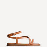 Valor Tan Strappy Flat Sandals