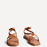 Valor Tan Strappy Flat Sandals