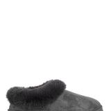 Vanda Grey Faux Suede Slippers