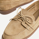Vanish Beige Faux Suede Loafers