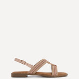 Vasvi Rose Gold Knitted Sandals