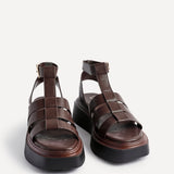 Vault Brown Gladiator Flatform Sandals