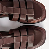 Vault Brown Gladiator Flatform Sandals