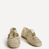 Venice Gold Mesh Mary Jane Pumps
