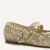 Venice Gold Mesh Mary Jane Pumps
