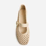 Verona Beige Handwoven Mary Jane Pumps