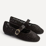 Verona Brown Handwoven Mary Jane Pumps